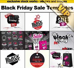 促销类标签：Black Friday Sale Temlates